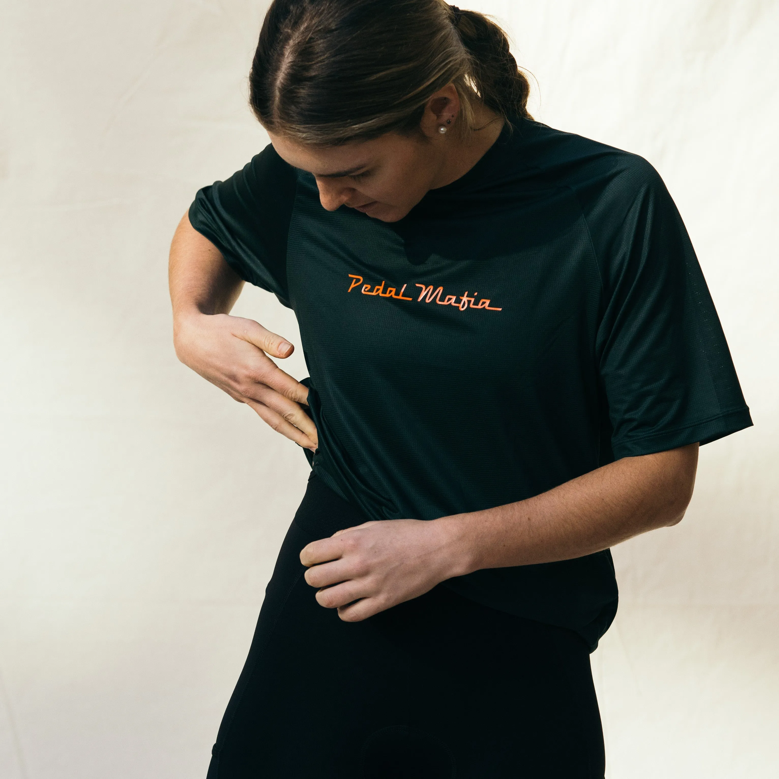 Core Tourer Tech T Shirt - Green Orange