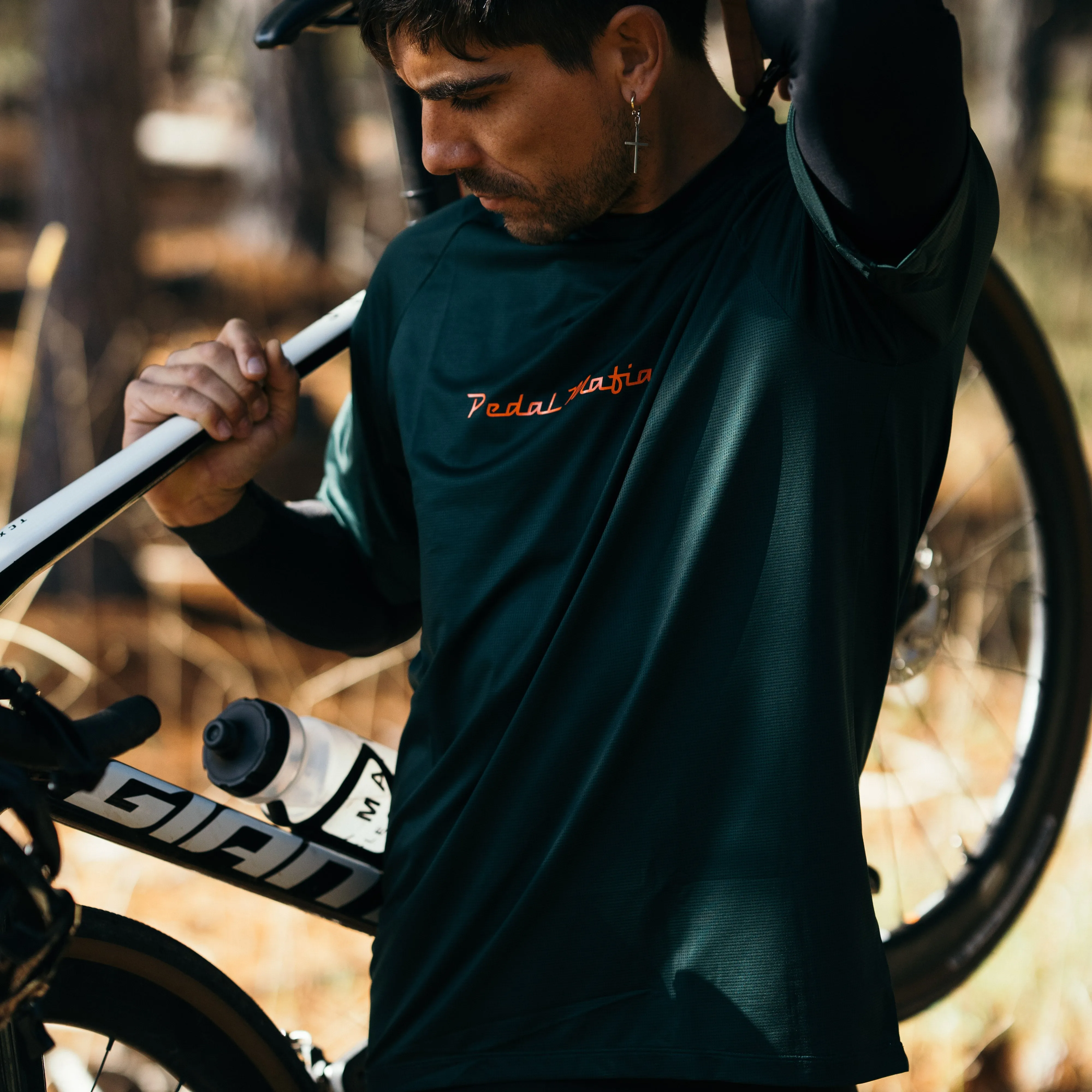 Core Tourer Tech T Shirt - Green Orange