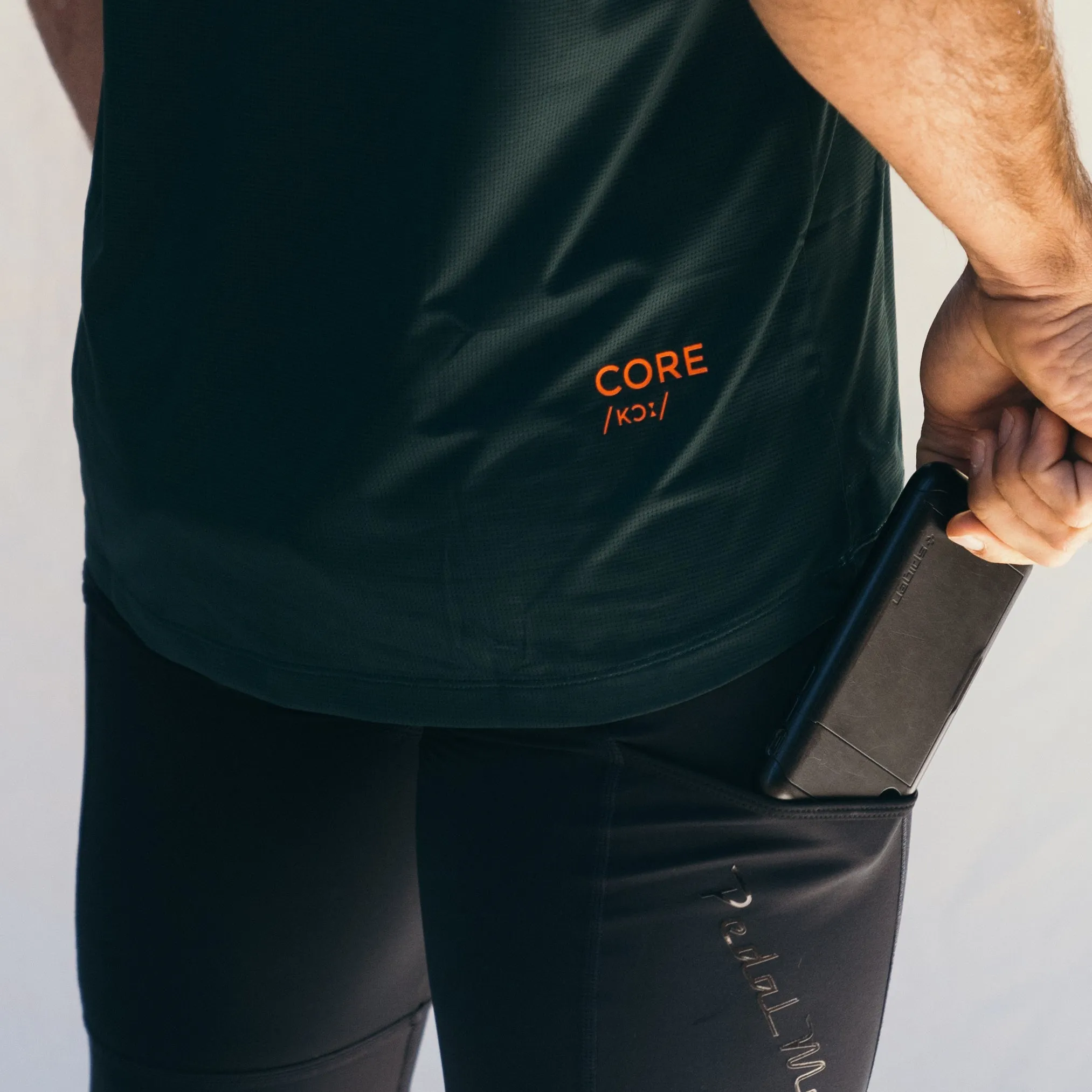 Core Tourer Tech T Shirt - Green Orange