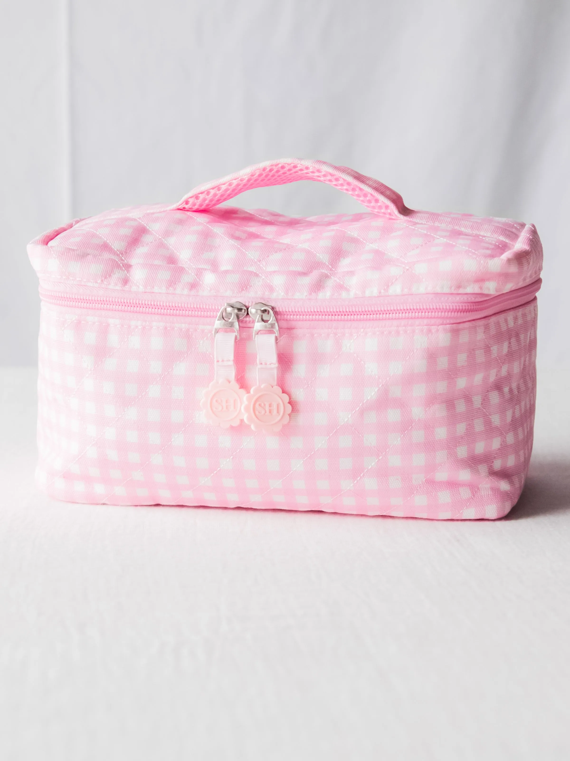 Cosmetic Case - Flamingo Check