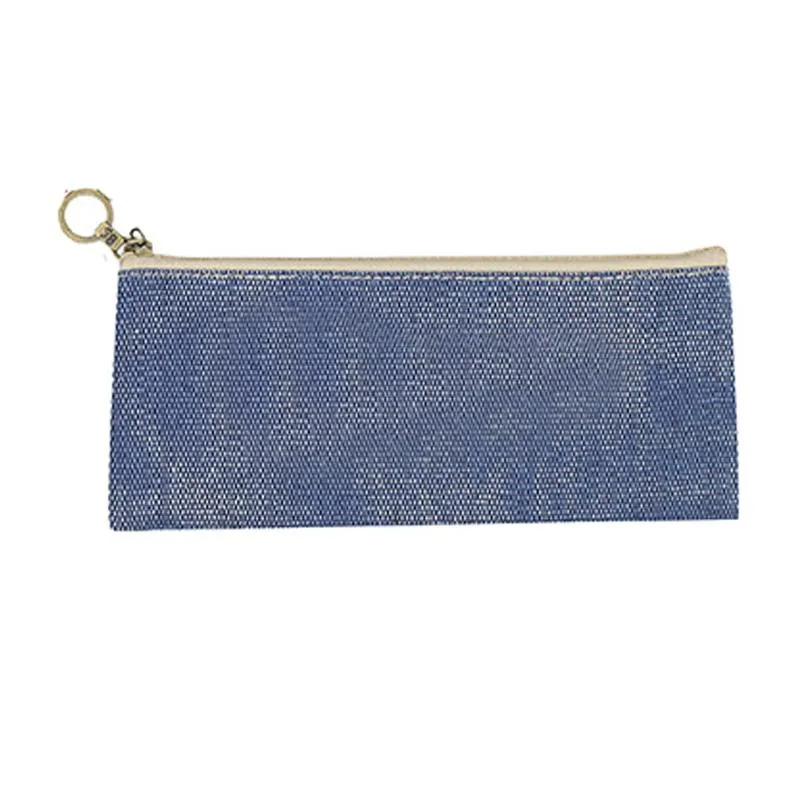 Cotton Zippered Pencil Case