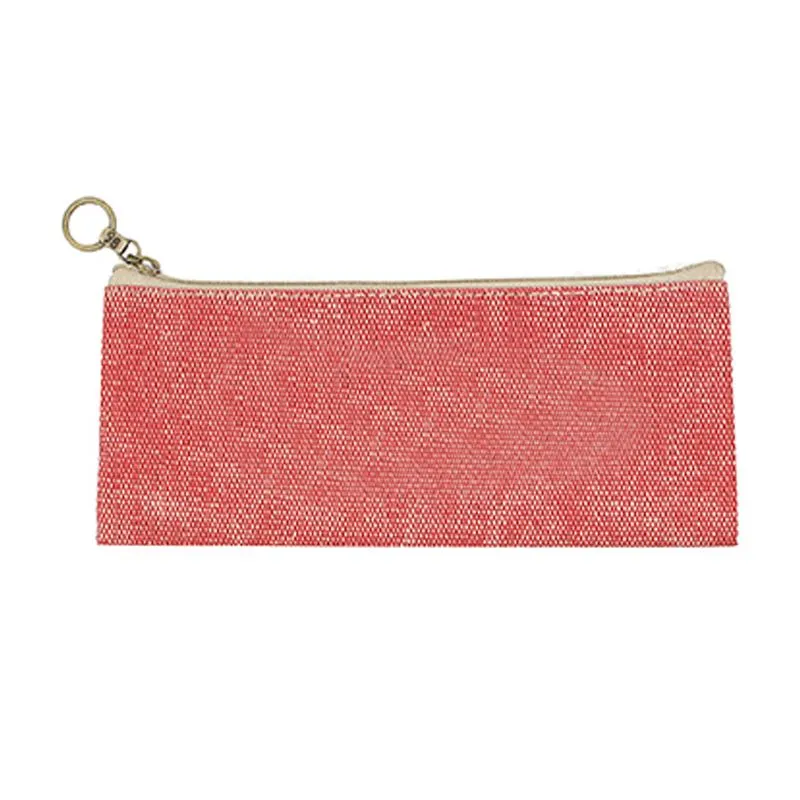 Cotton Zippered Pencil Case