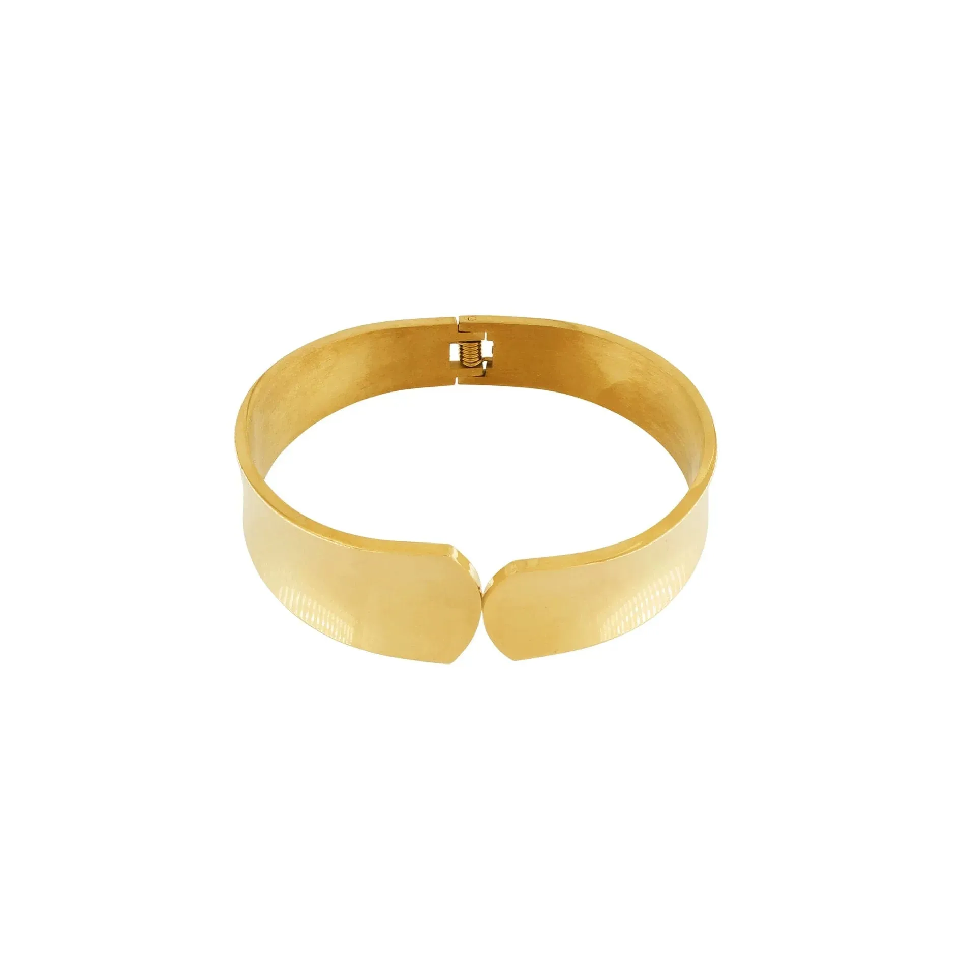 Courage Waterproof Minimalistic Statement Bangle Bracelet 18K Gold Plating