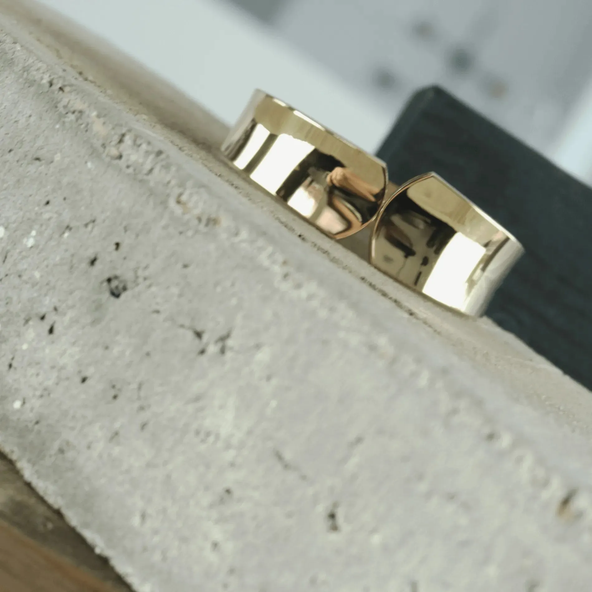 Courage Waterproof Minimalistic Statement Bangle Bracelet 18K Gold Plating