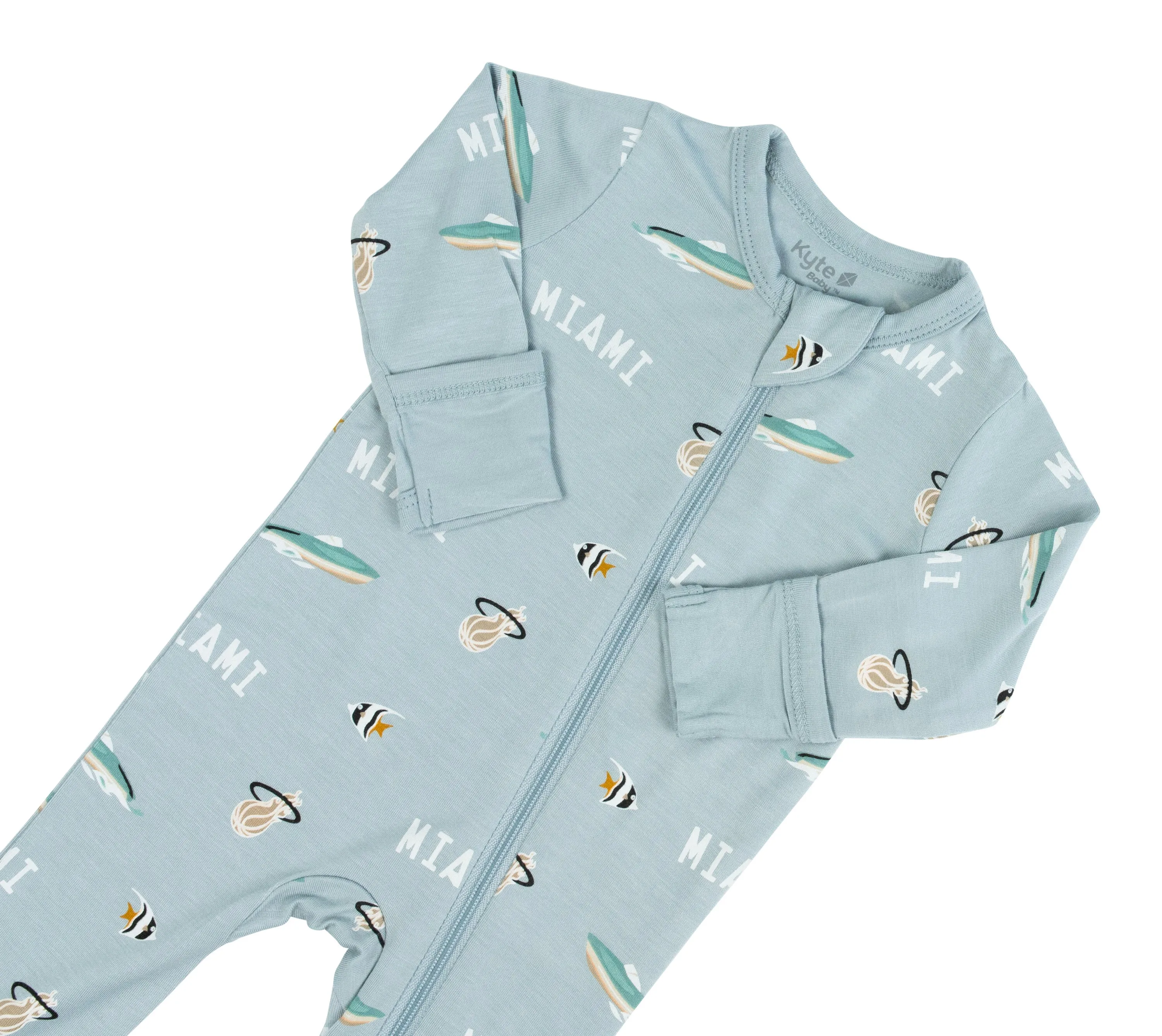 Court Culture x Kyte Baby Nautical Fog Zippered Footie