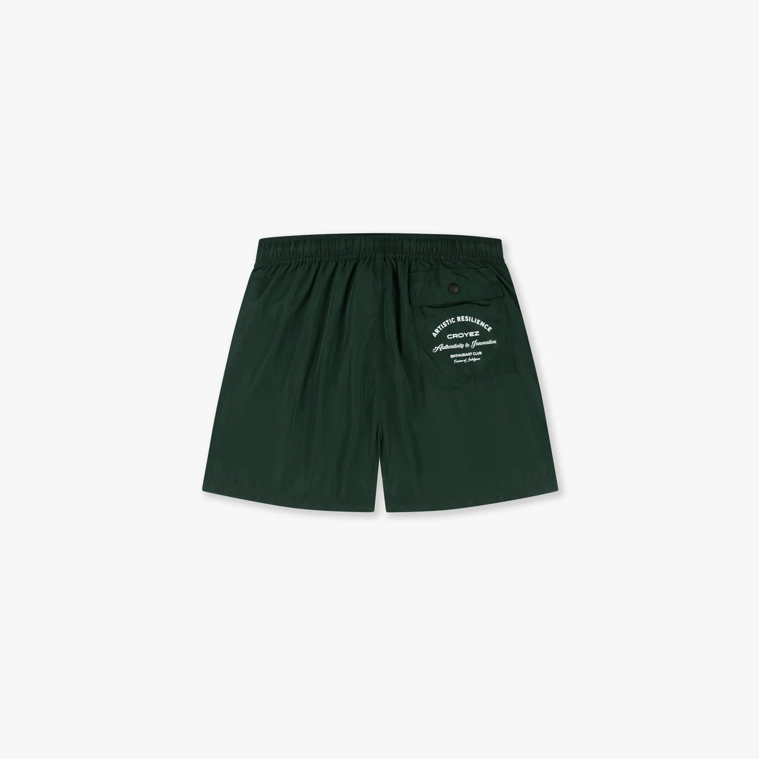 CROYEZ ENTHUSIAST CLUB SWIM SHORTS - DARK GREEN