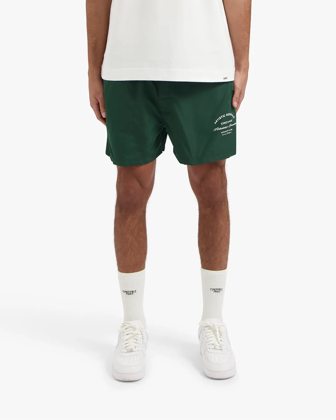 CROYEZ ENTHUSIAST CLUB SWIM SHORTS - DARK GREEN