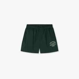 CROYEZ ENTHUSIAST CLUB SWIM SHORTS - DARK GREEN