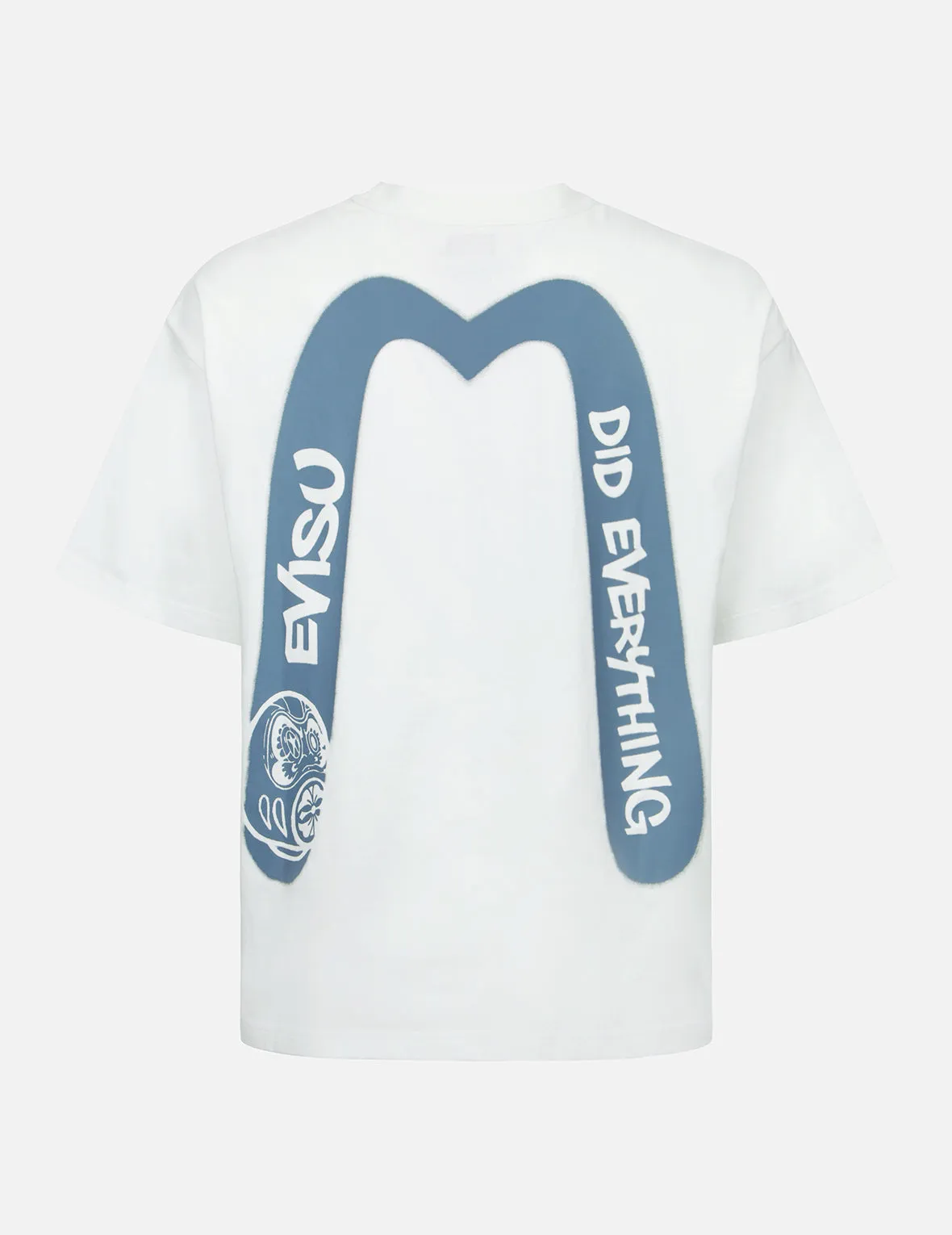 Daruma and Slogan Daicock Print T-shirt