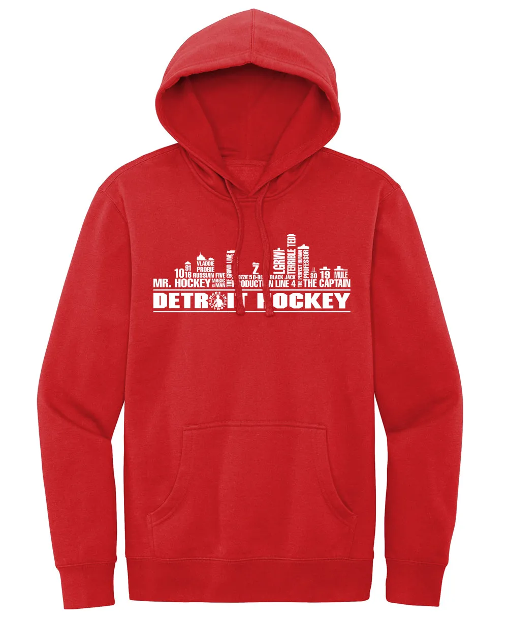 Detroit Hockey Skyline Pullover