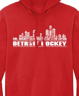 Detroit Hockey Skyline Pullover