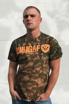 Dilligaf Camo Orange Classic Tee