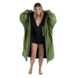 Dryrobe Advance Changing Robe Long Sleeved - Forest Green / Black