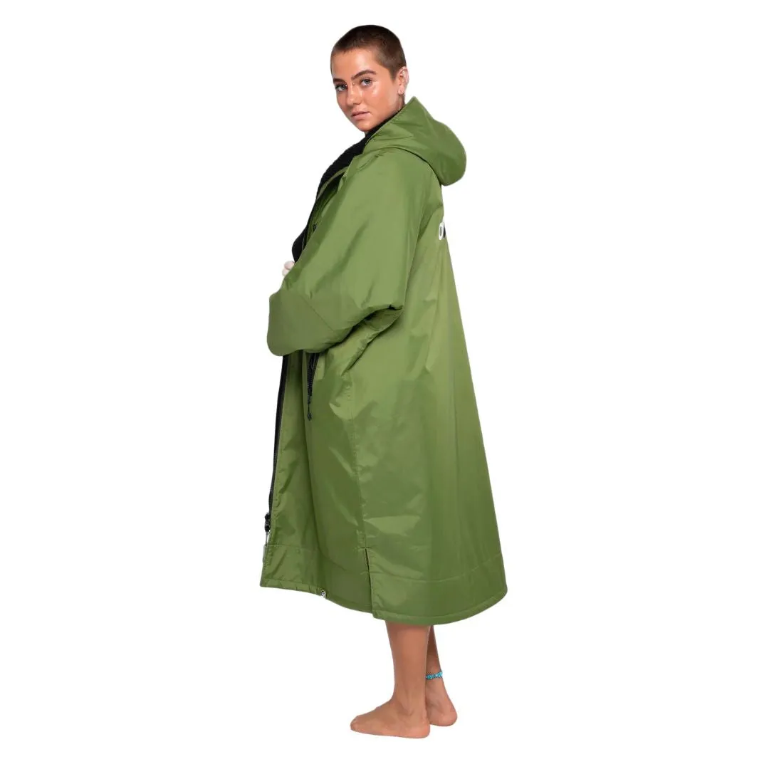 Dryrobe Advance Changing Robe Long Sleeved - Forest Green / Black