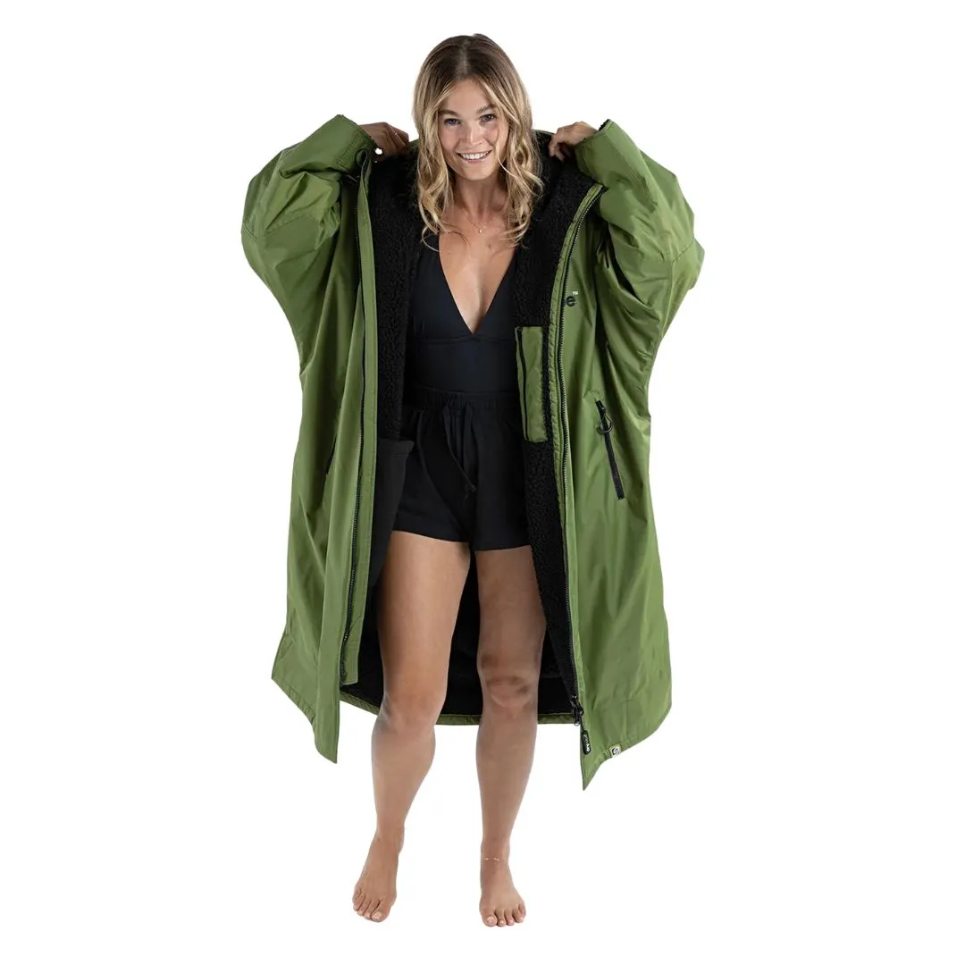 Dryrobe Advance Changing Robe Long Sleeved - Forest Green / Black