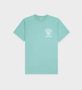 Emblem T-Shirt - Aquamarine/White