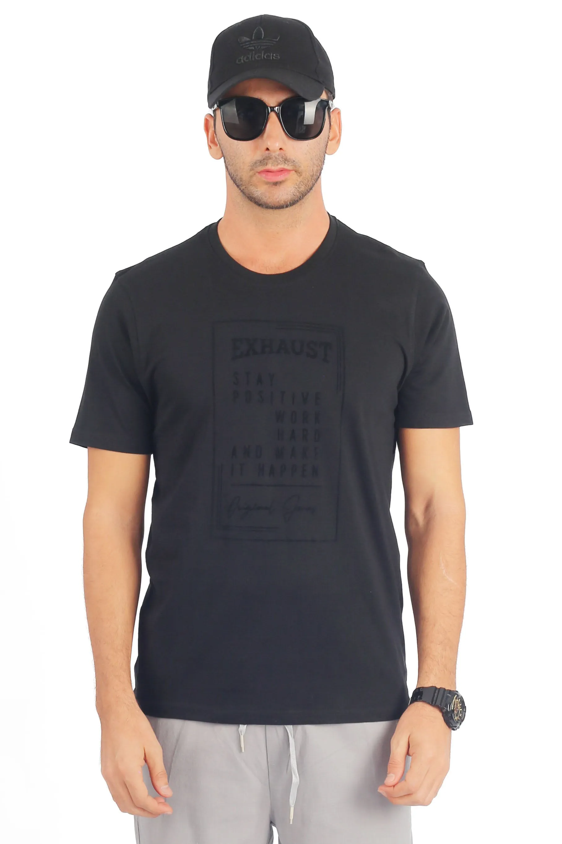 EXHAUST ROUND NECK T SHIRT [FREE CUT] 1651