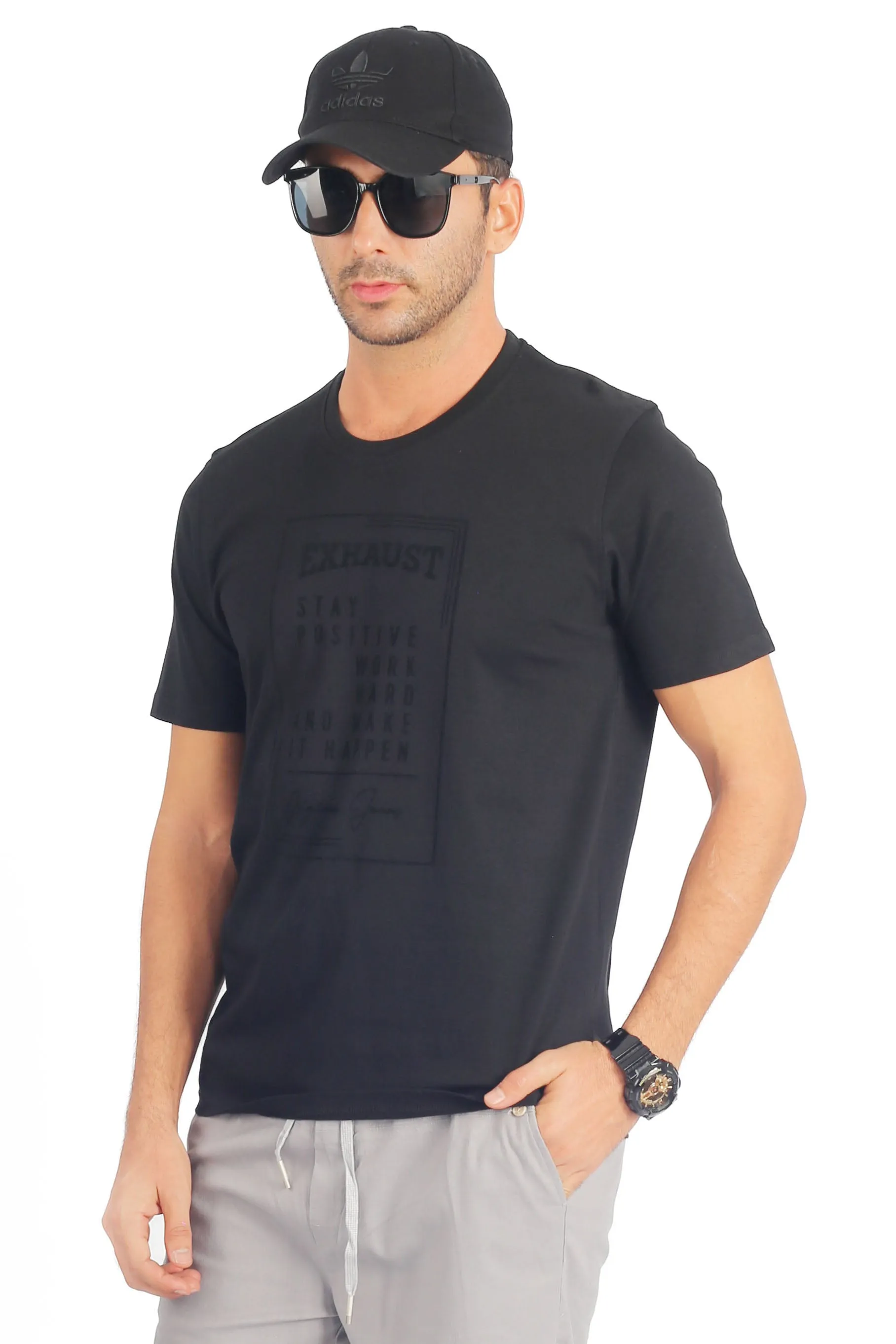 EXHAUST ROUND NECK T SHIRT [FREE CUT] 1651