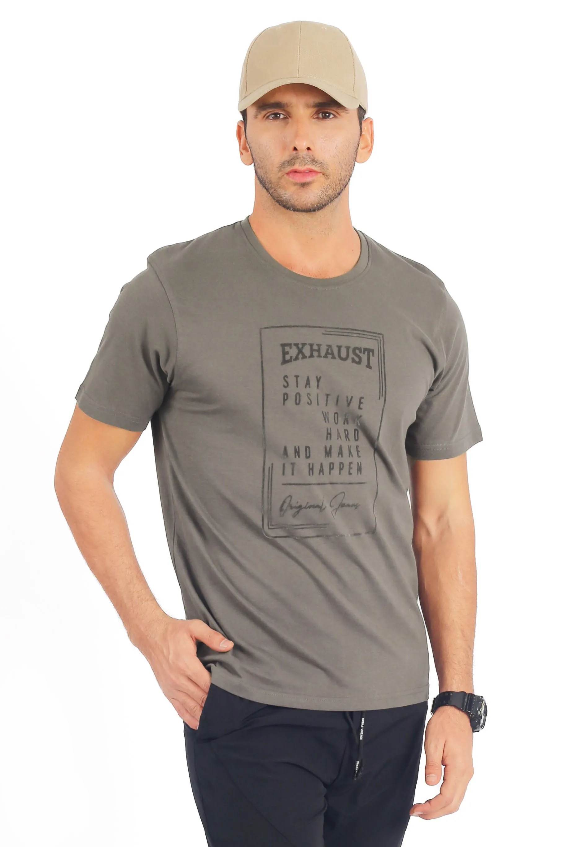 EXHAUST ROUND NECK T SHIRT [FREE CUT] 1651