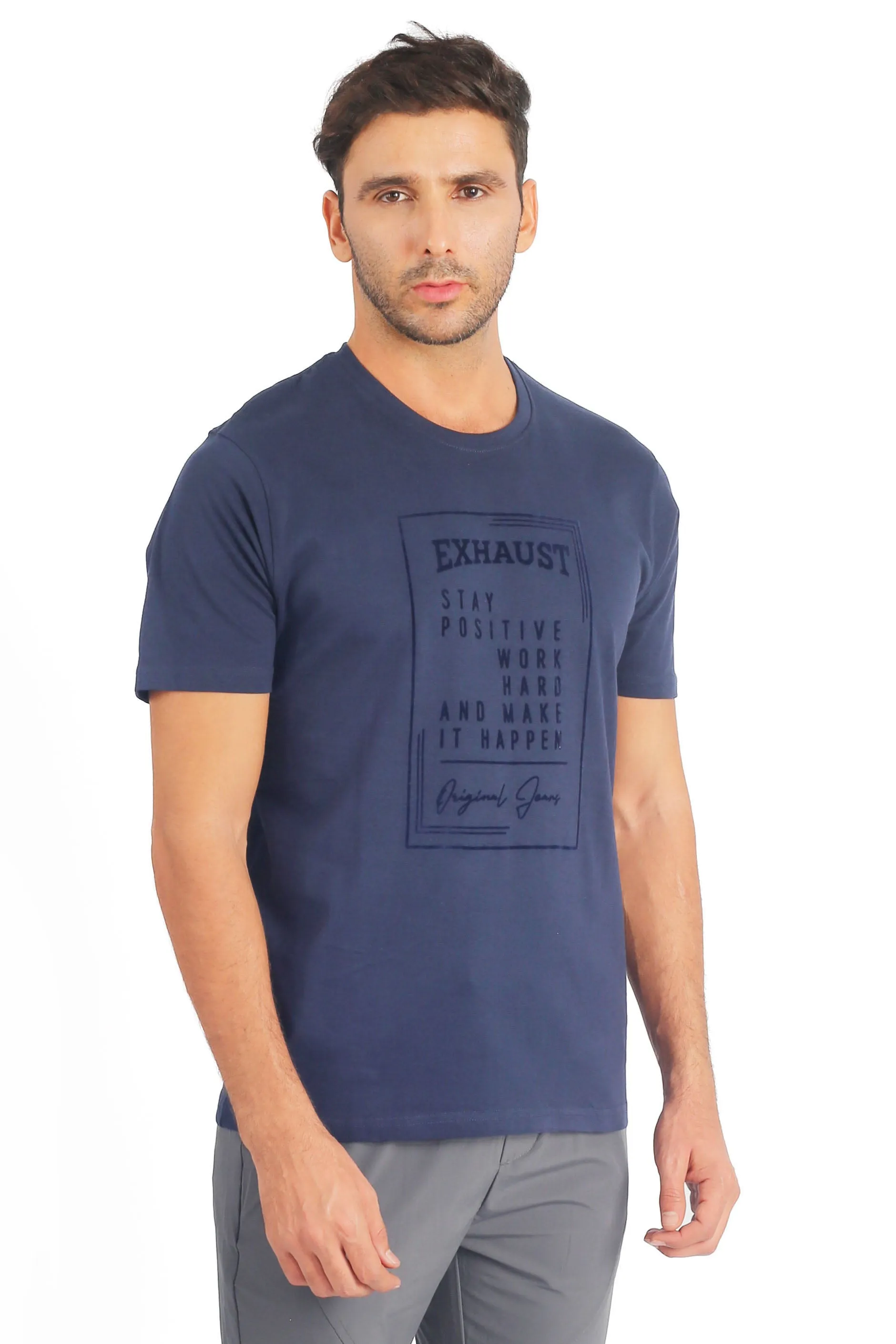 EXHAUST ROUND NECK T SHIRT [FREE CUT] 1651