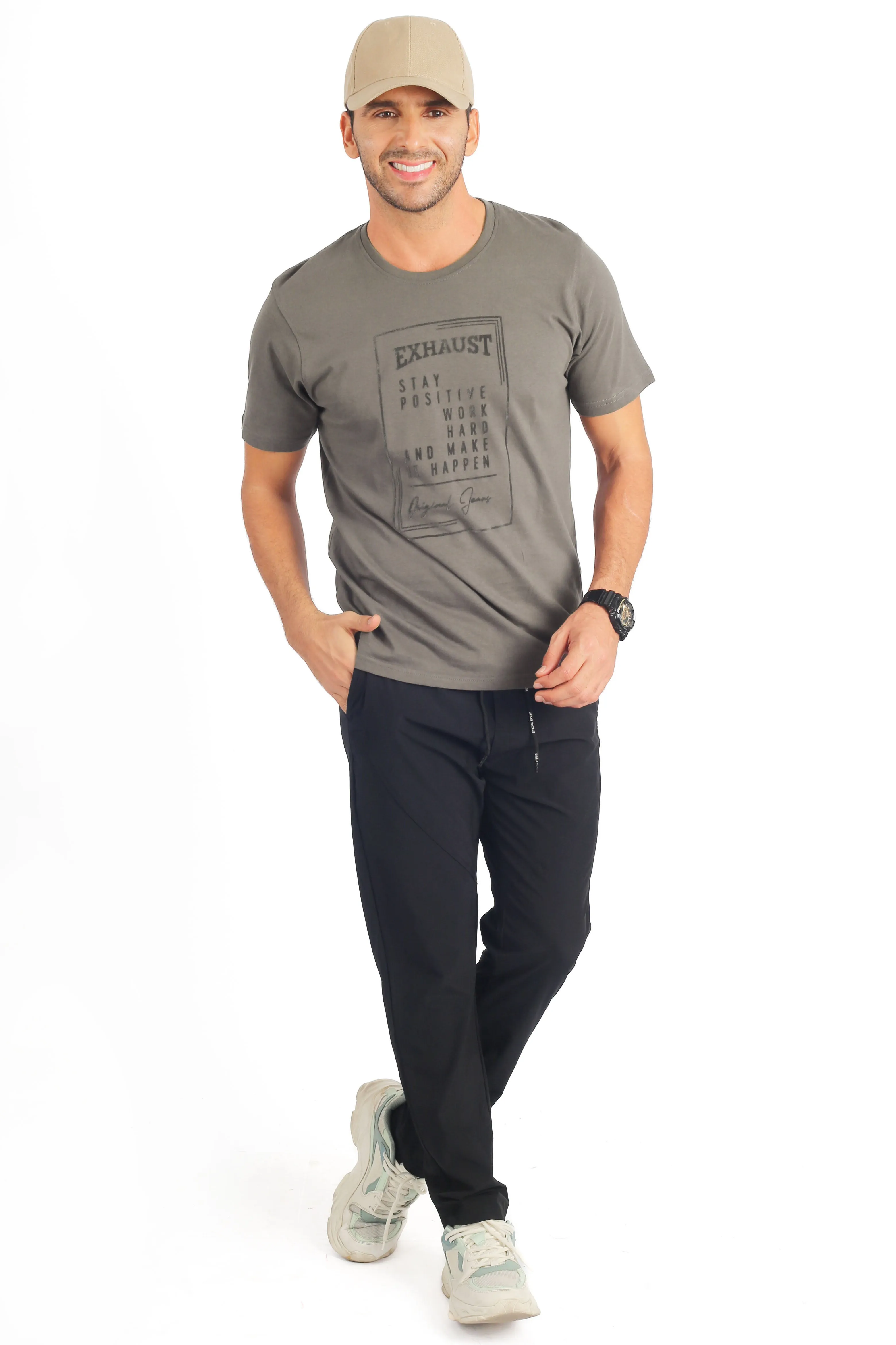 EXHAUST ROUND NECK T SHIRT [FREE CUT] 1651