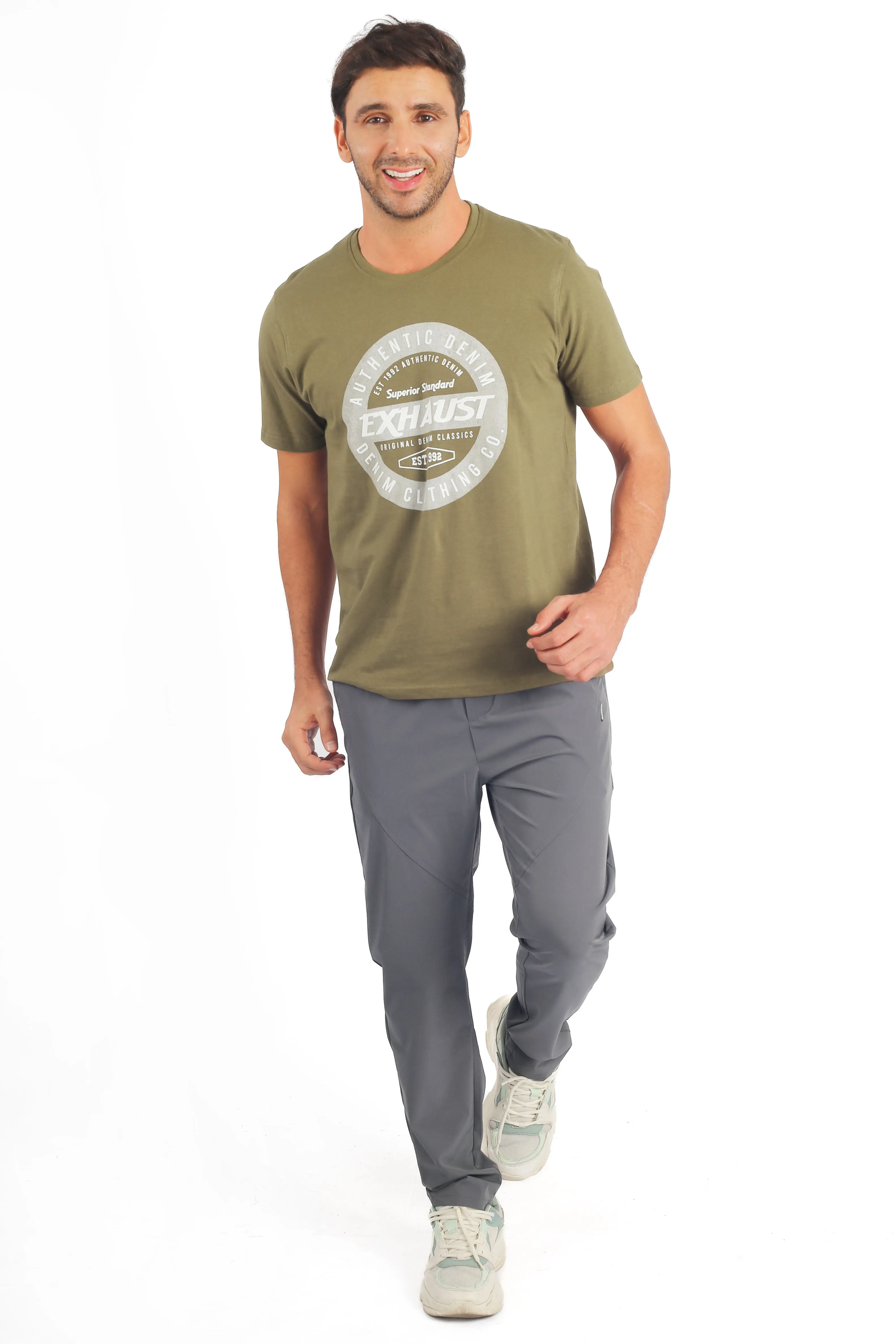 EXHAUST ROUND NECK T SHIRT [FREE CUT] 1670