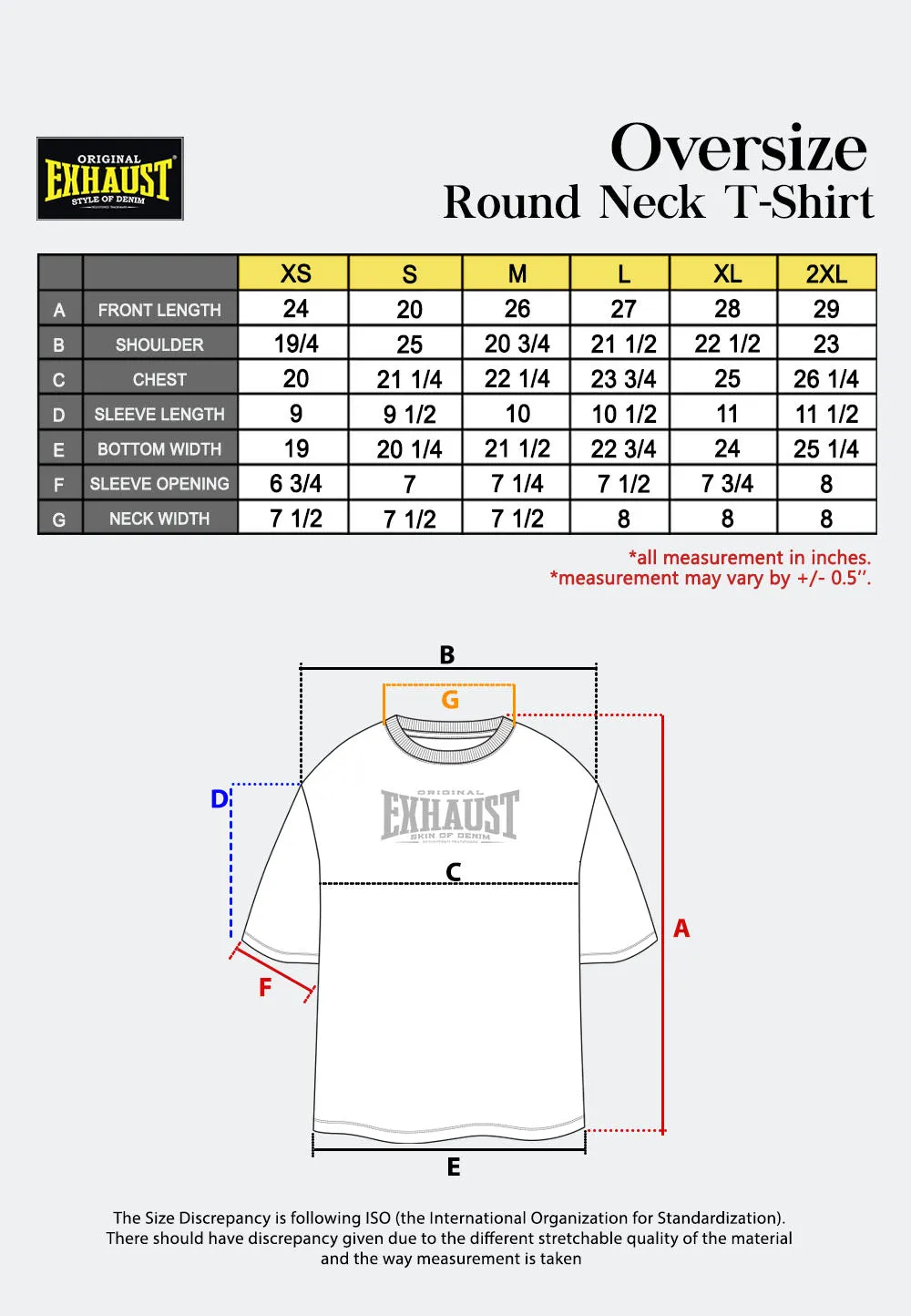 EXHAUST ROUND NECK T SHIRT [OVERSIZE] 1313