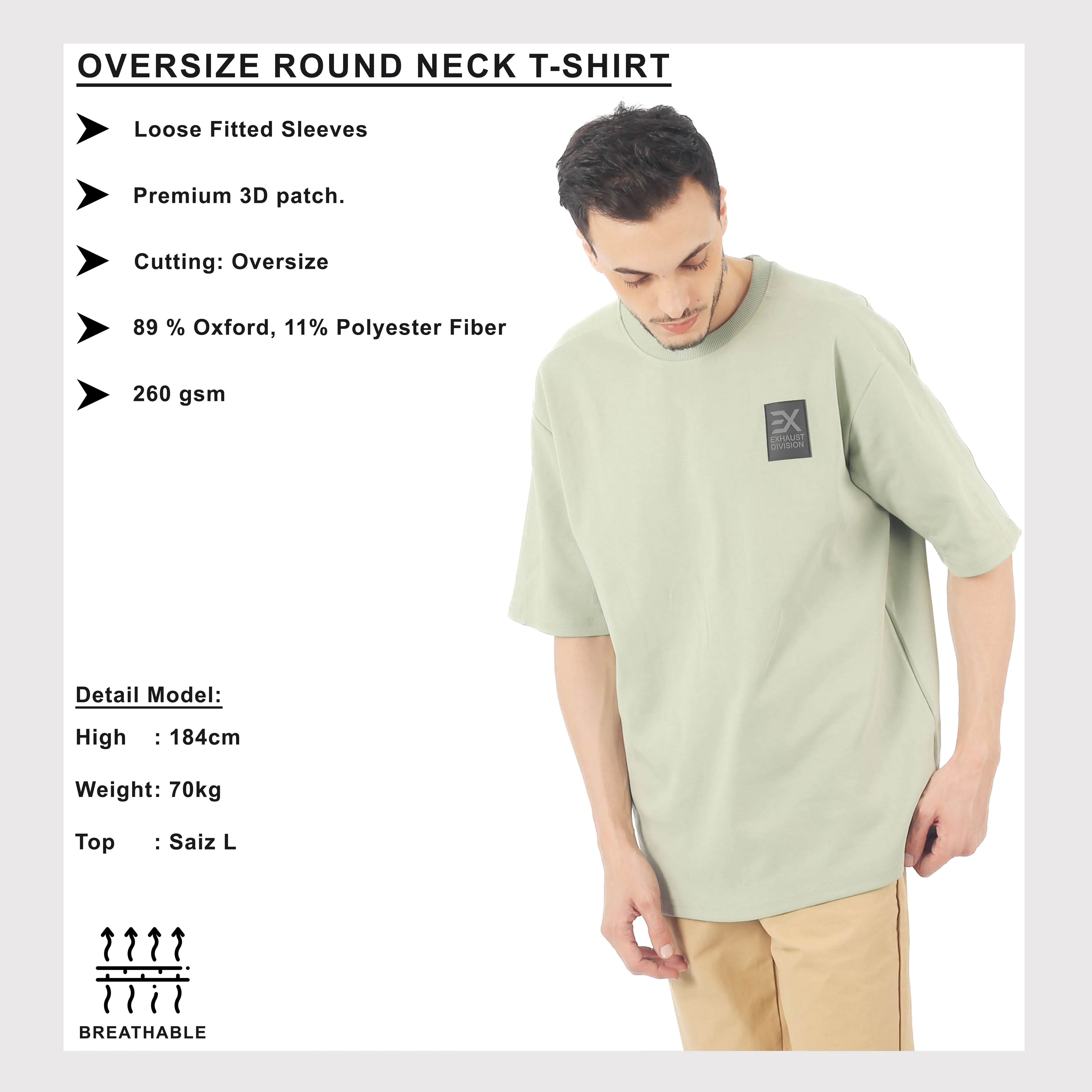 EXHAUST ROUND NECK T SHIRT [OVERSIZE] 1662