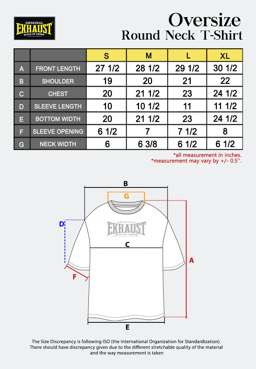 EXHAUST ROUND NECK T SHIRT [OVERSIZE] 1662