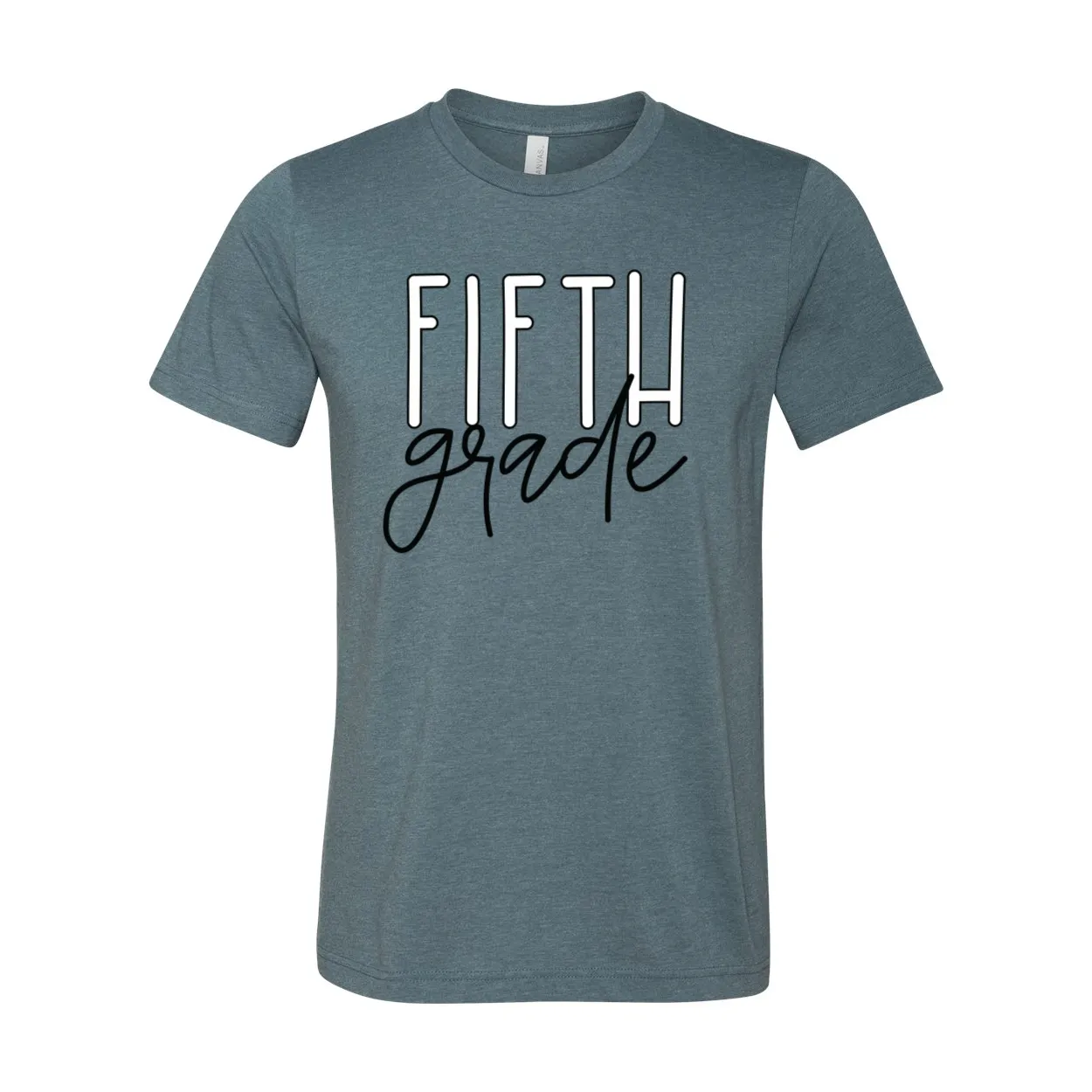 Fifth Grade Block Script Tee