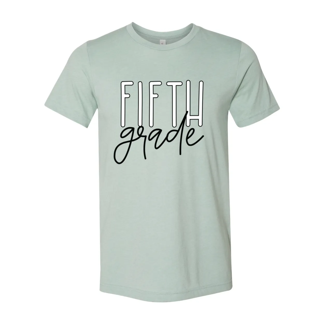 Fifth Grade Block Script Tee