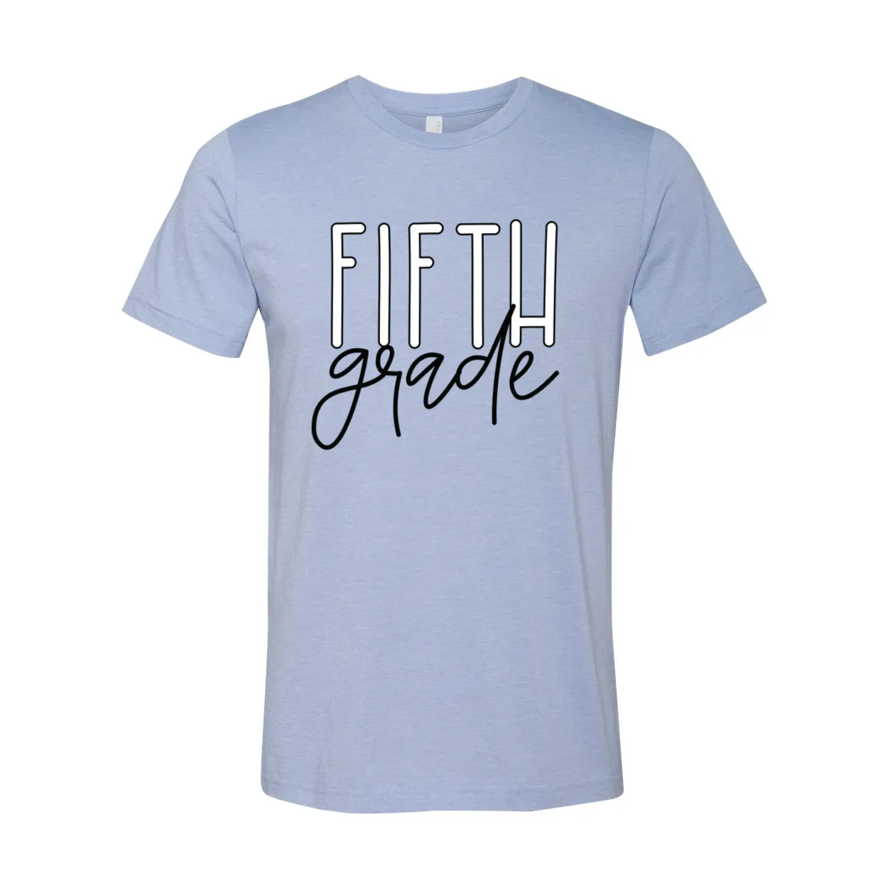 Fifth Grade Block Script Tee