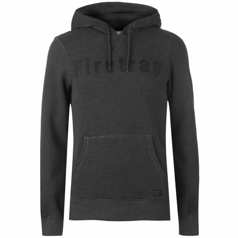 Firetrap Mens OTH Graphic Hoody Hoodie Hooded Top Long Sleeve Kangaroo Pocket