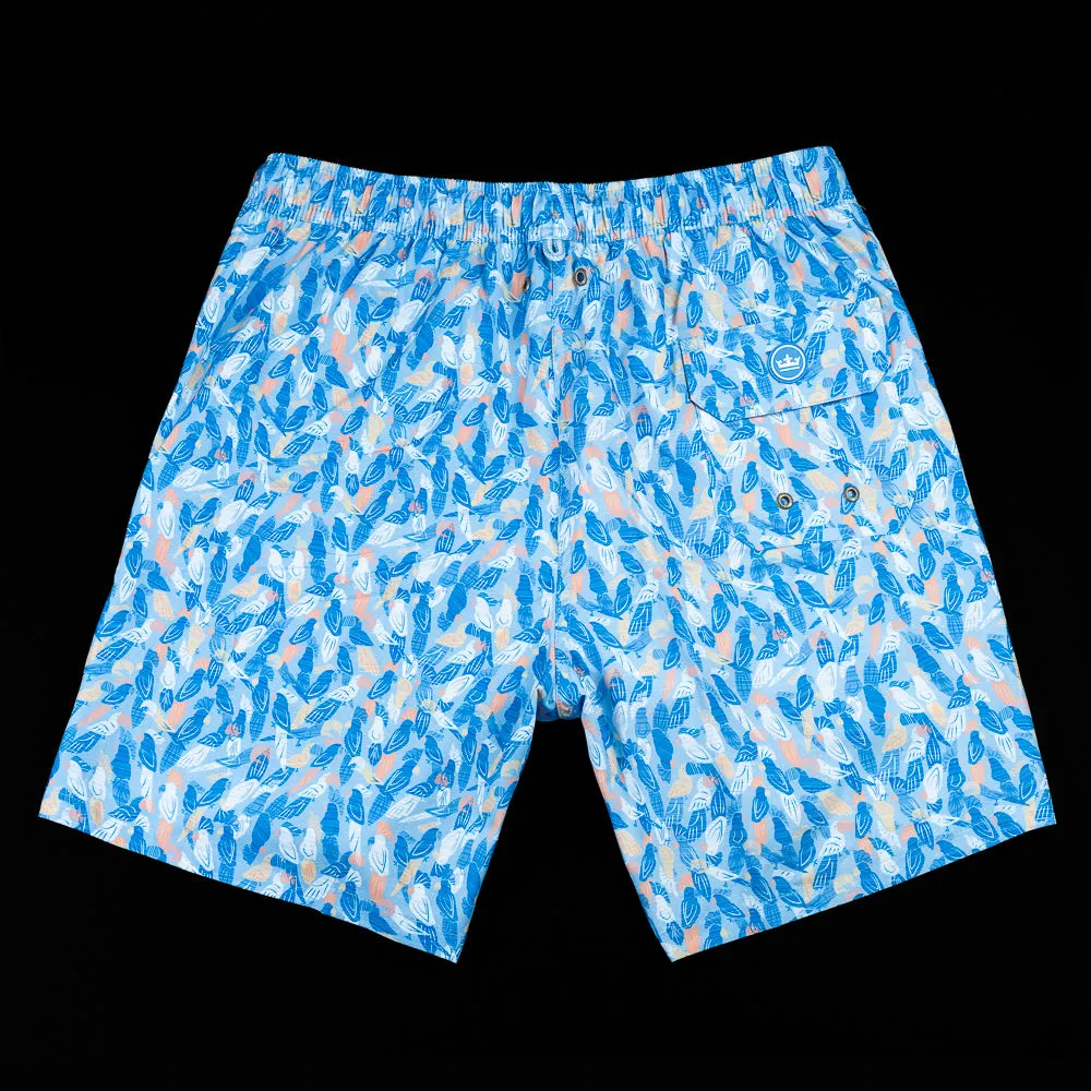 Flip the Bird Skull Swim Trunks