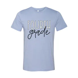 Fourth Grade Block Script Tee