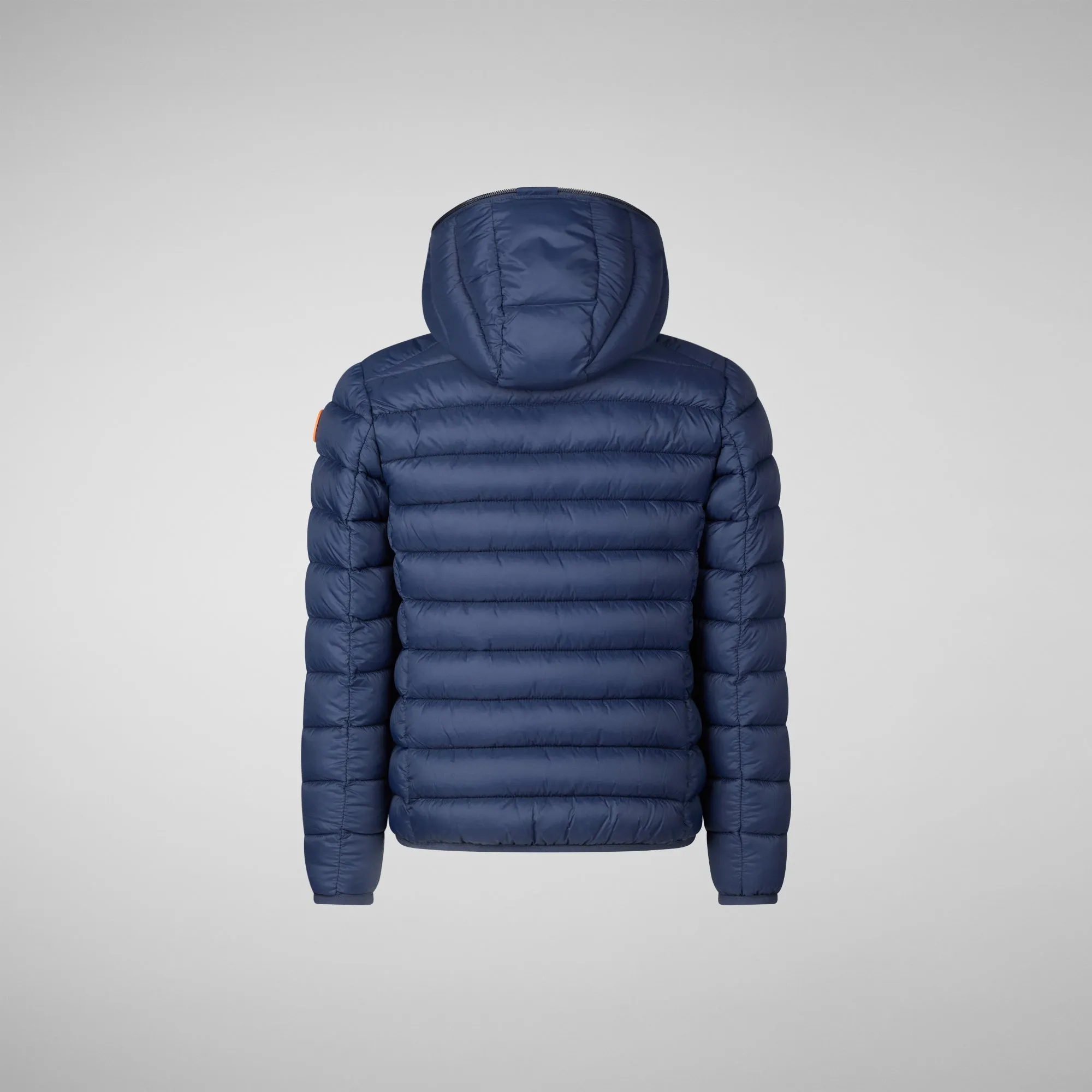 Girls' animal free puffer jacket Lily in navy blue