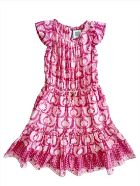 Girl's Pink Gold Sleeveless Mini Mia Dress