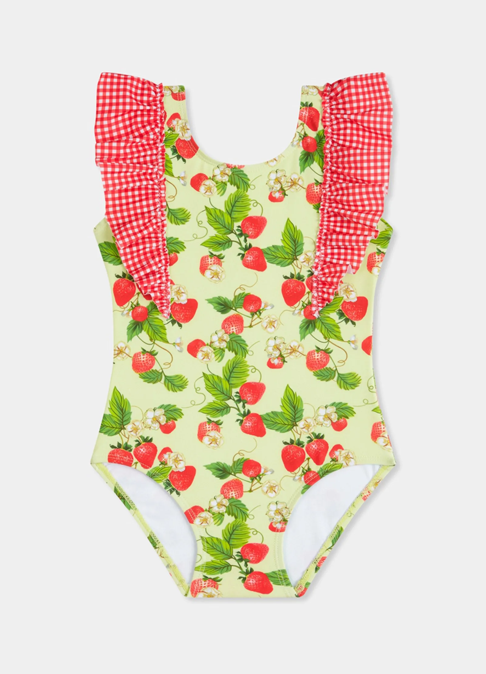 Girls Vertical Ruffle One Piece - Sundae