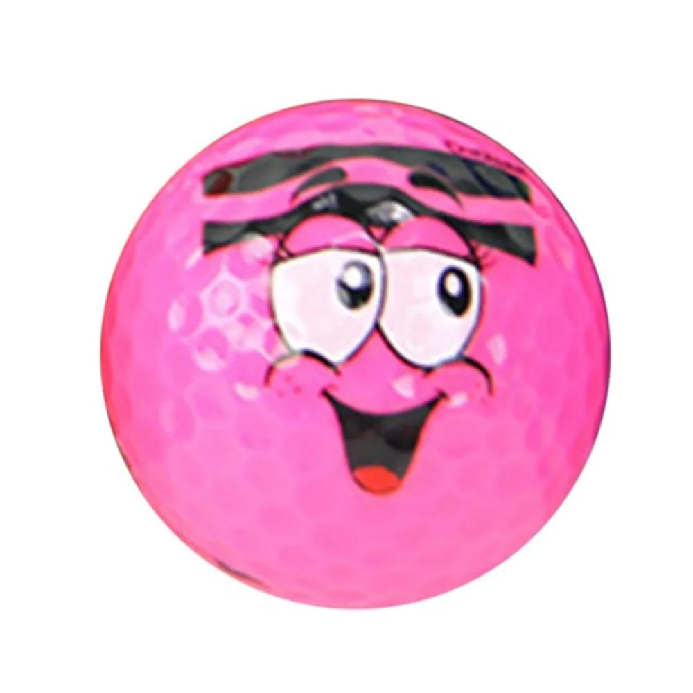 Golf Ball Cartoon Face Pattern Printed Synthetic