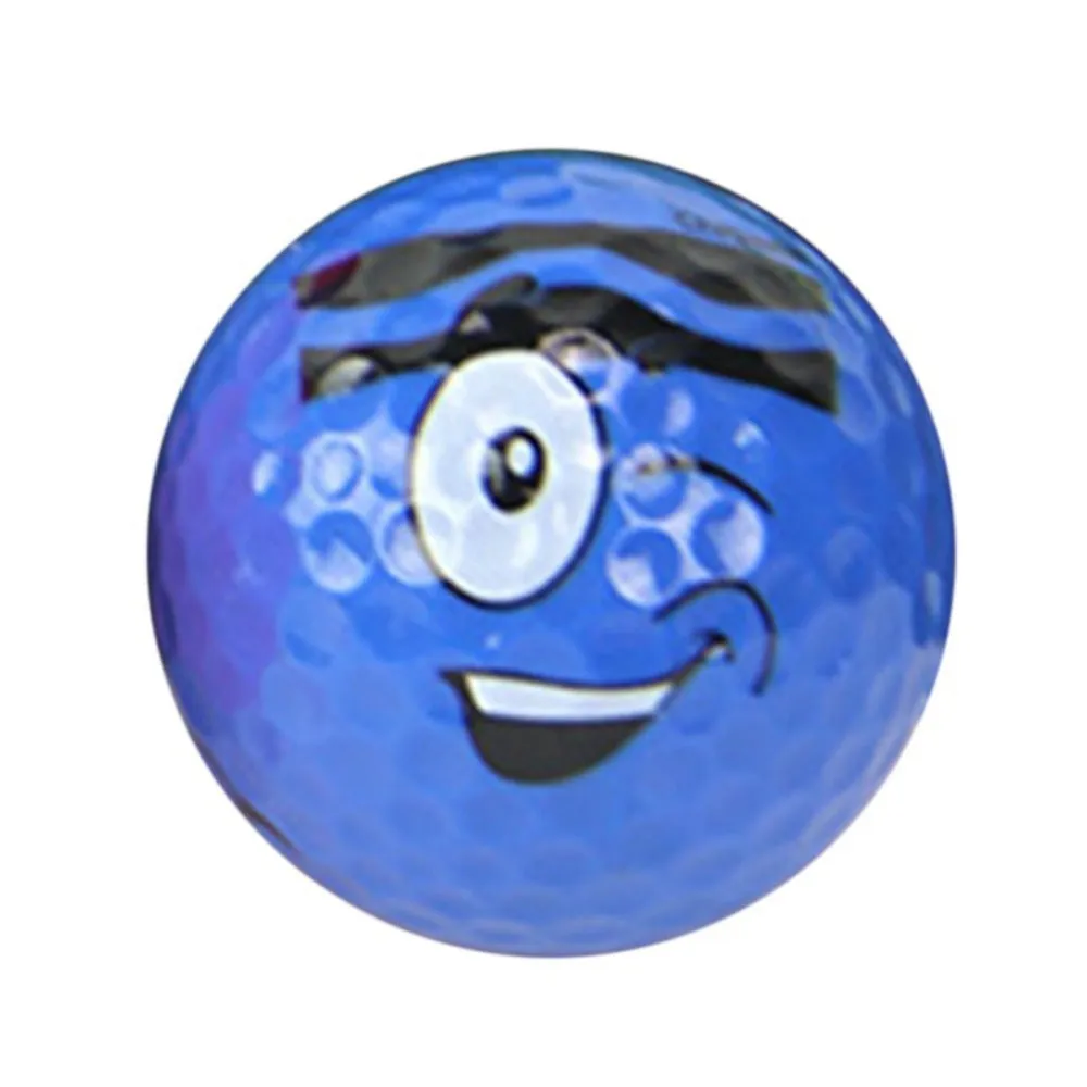 Golf Ball Cartoon Face Pattern Printed Synthetic