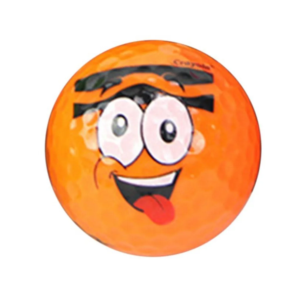 Golf Ball Cartoon Face Pattern Printed Synthetic