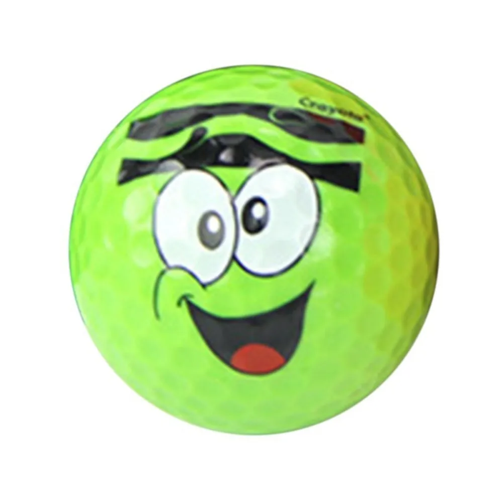 Golf Ball Cartoon Face Pattern Printed Synthetic