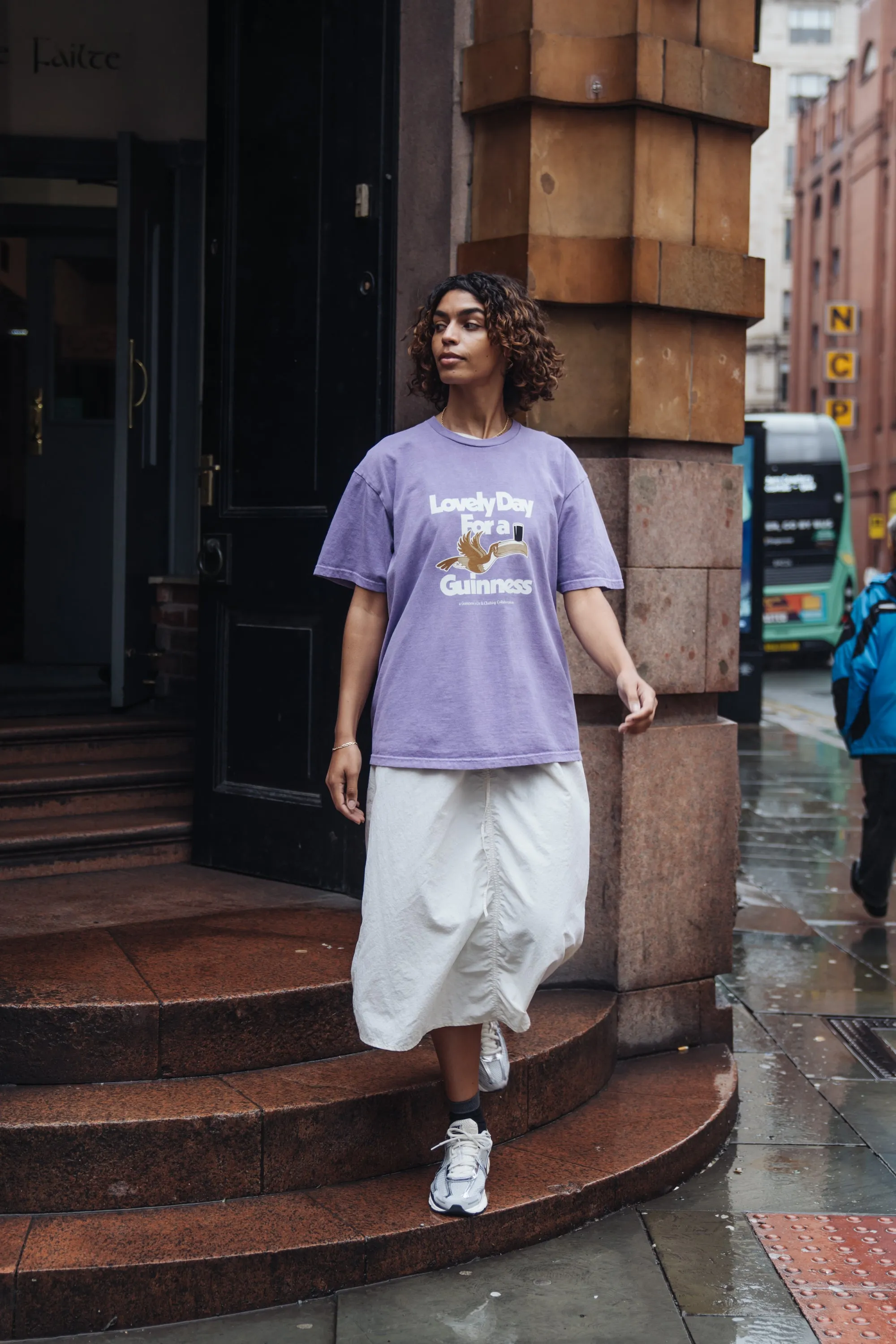 Guinness x UN:IK 'Lovely Day' Vintage Washed Tee - Purple