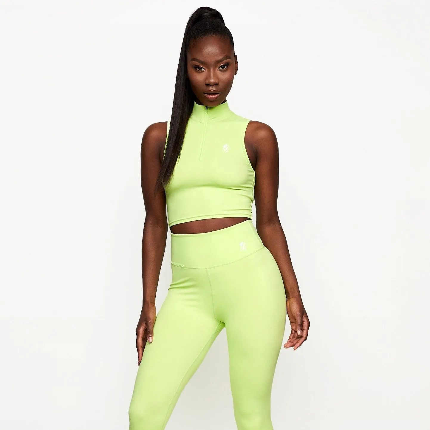 Gym King 365 1/4 Zip Tank - Citrus Green