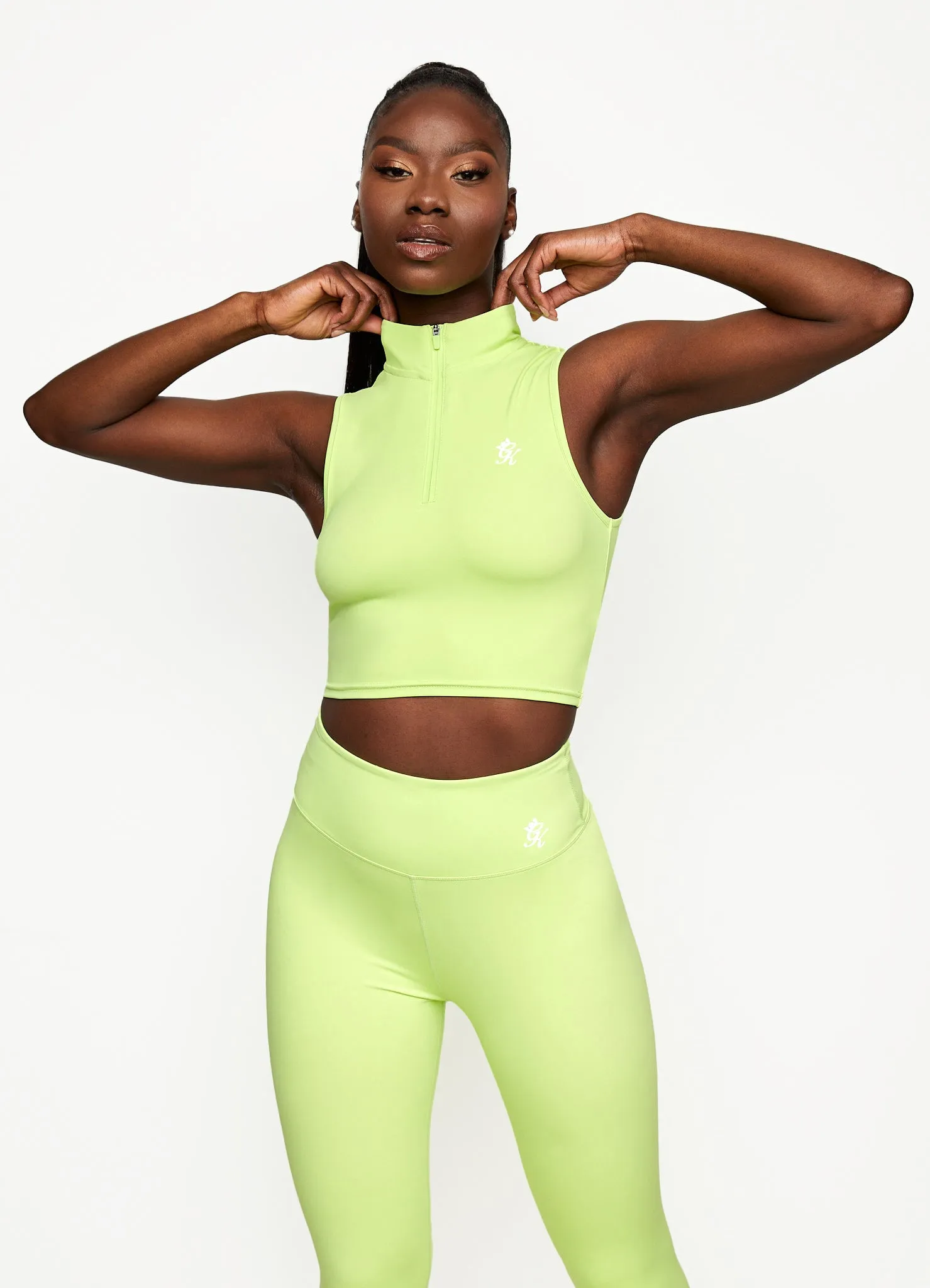 Gym King 365 1/4 Zip Tank - Citrus Green