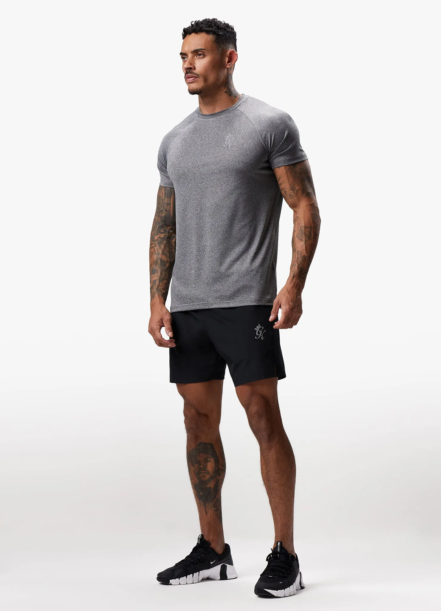 Gym King Energy Grindle Tee - Grey Marl