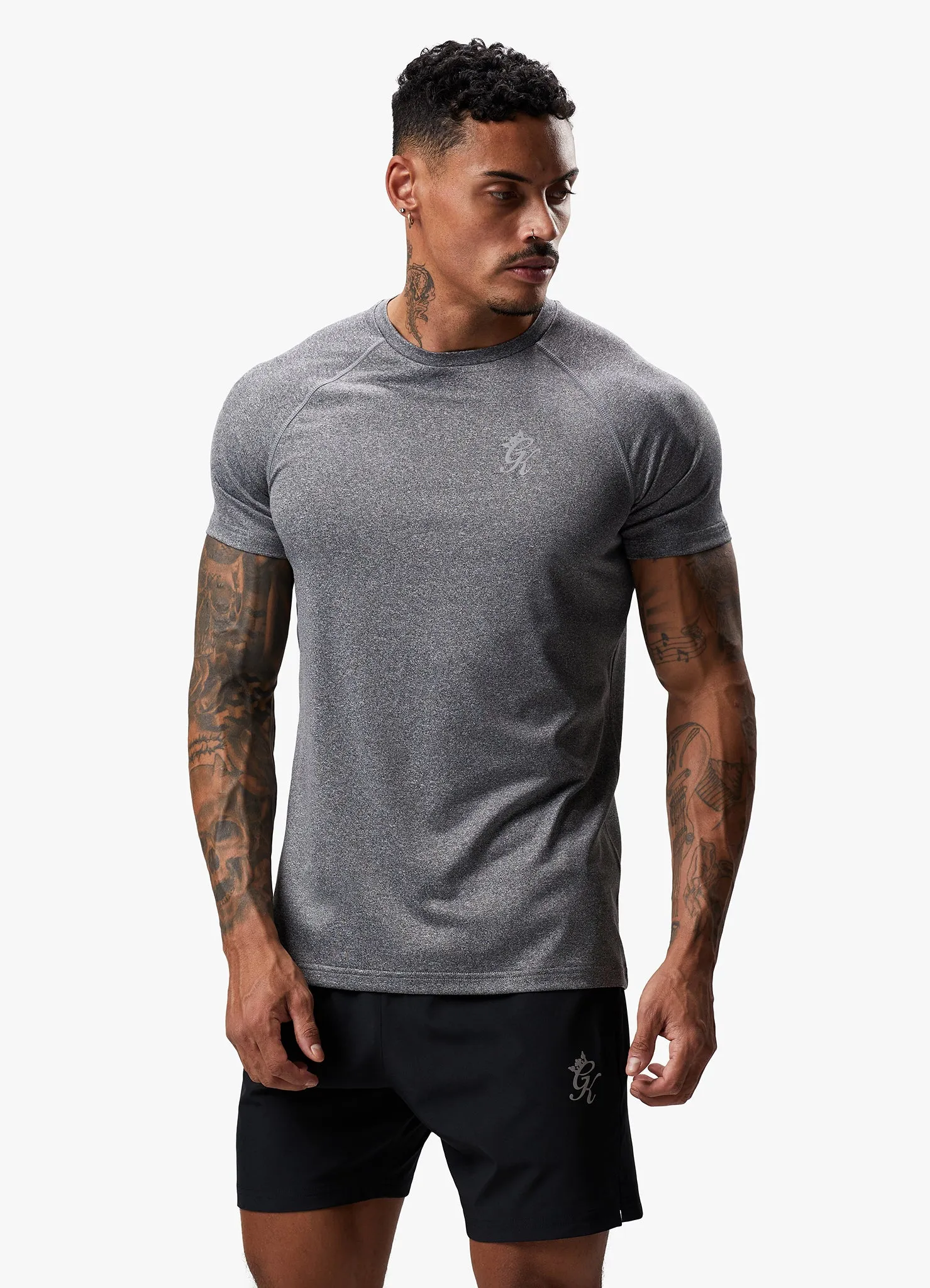 Gym King Energy Grindle Tee - Grey Marl