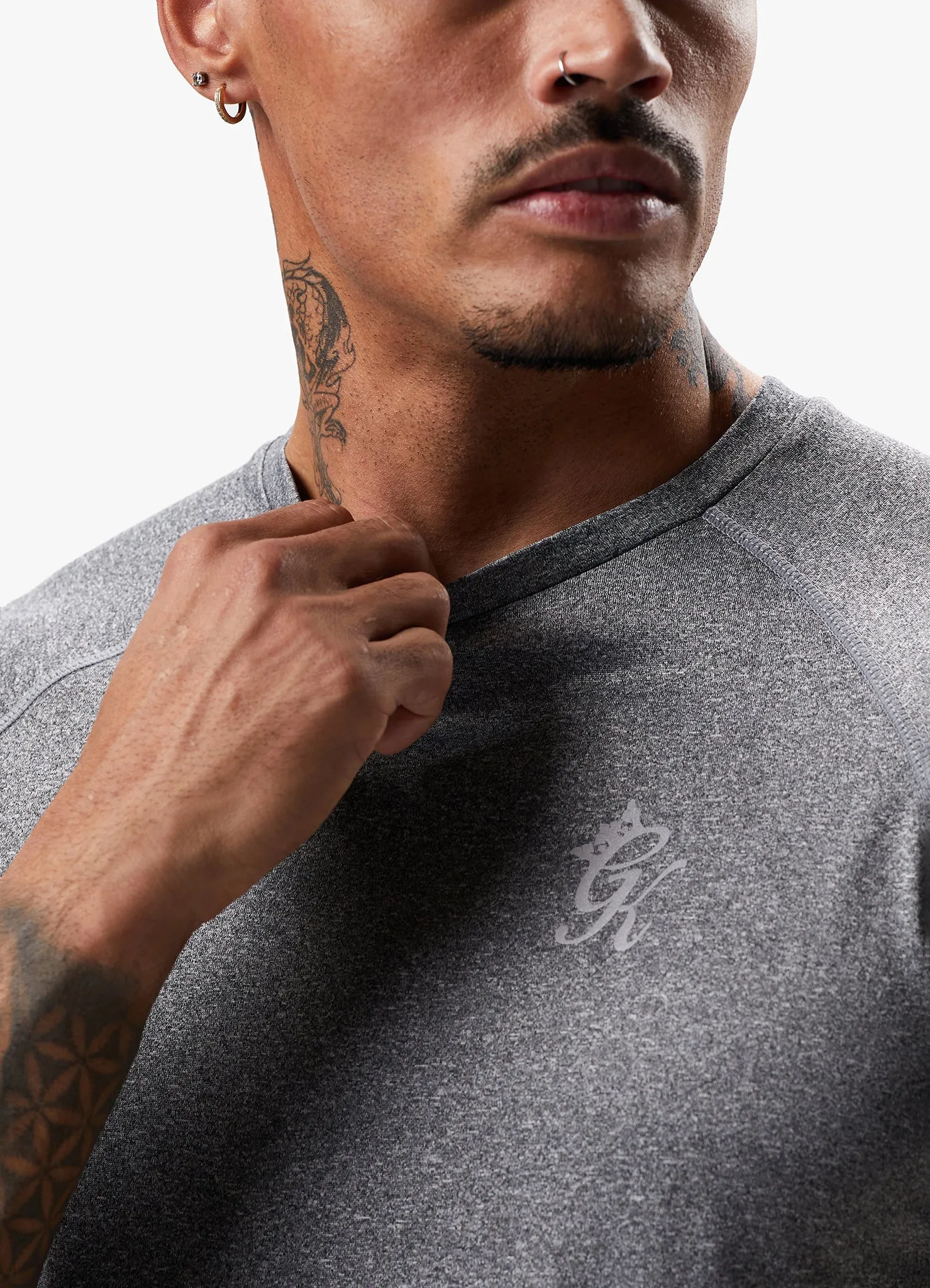 Gym King Energy Grindle Tee - Grey Marl