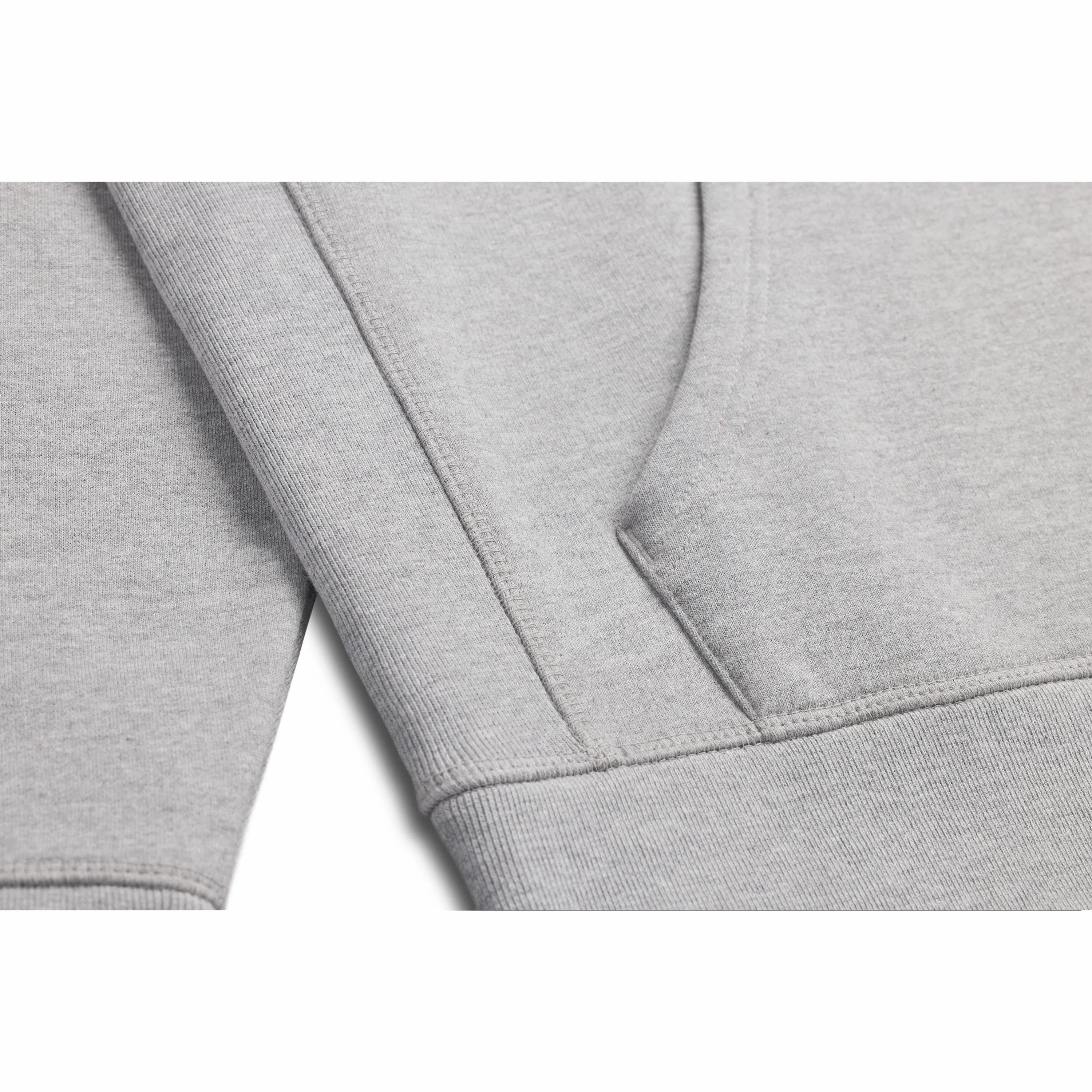 Heather Grey Organic Cotton Hooded Sweatshirt