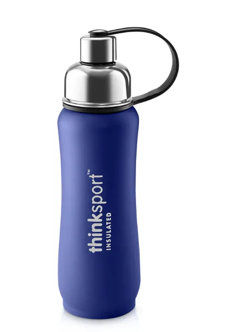 Insulated Sports Bottle - Coated Blue 500ml